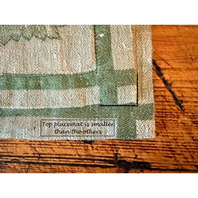 Green Williams-Sonoma Jacquard Linen Placemats, Set/8 For Sale - Image 8 of 8