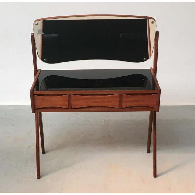 1960s Fully Restored Arne Vodder Teak dressing table by Oelholm Moebelfabrik designed in the 1950´s. Elegant teak...