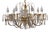 Brass Lead Crystal 24k Gold Plated Seven Light Chandelier from Sölken Leuchten, 1970s For Sale