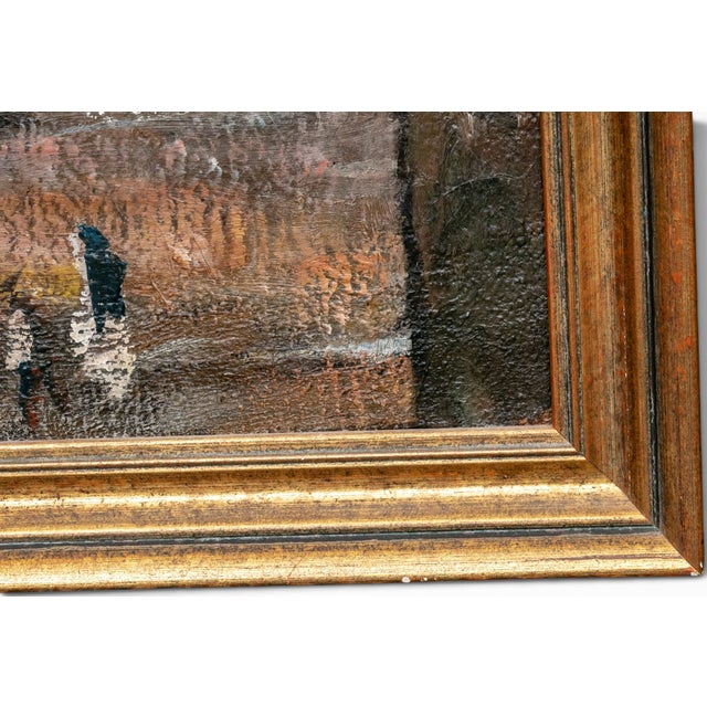 Early 20th Century Attributed to Gordon McCouch, Modernist Venetian Street Scene Oil Painting For Sale - Image 15 of 18