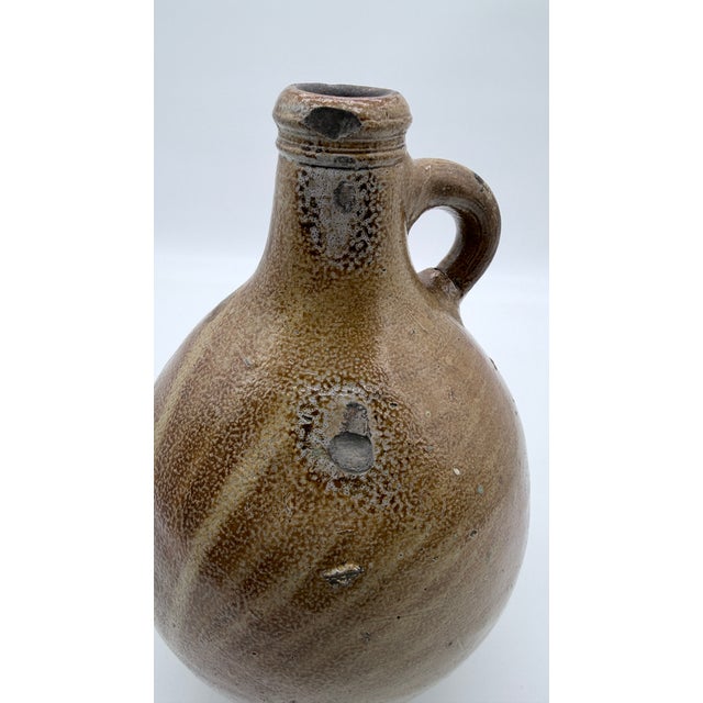 Antique Rhenish Frechen Salt Glazed Stoneware Bellarmine Jug, Circa 17th–18th Century For Sale - Image 6 of 12