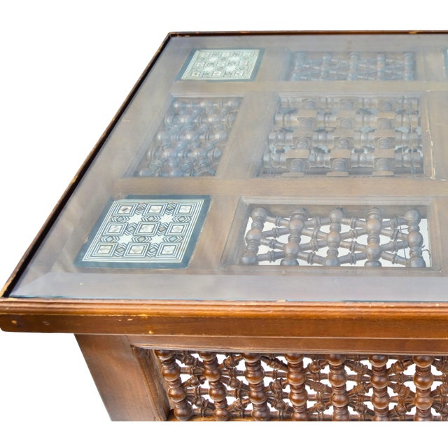 Early 20th Century Early 20th-Century Moorish Mother-Of-Pearl Side Table For Sale - Image 5 of 6