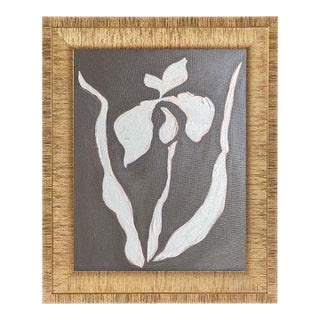 Modern Minimalist Floral Painting – Original Acrylic Art by Tatiana Duperault For Sale