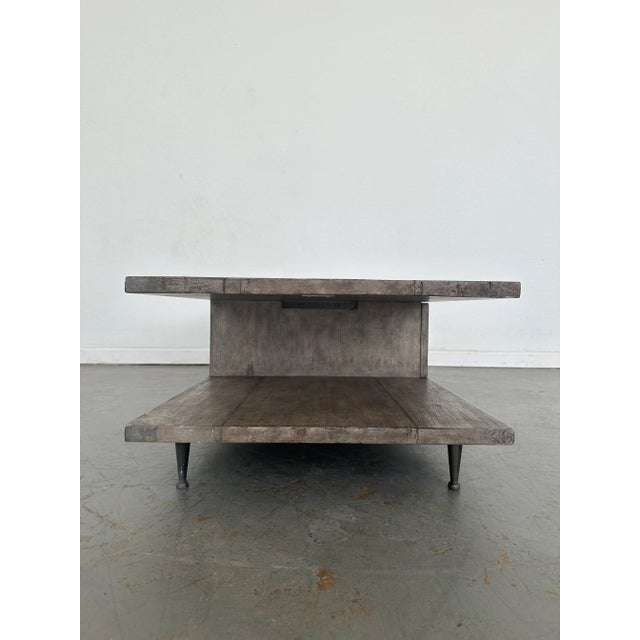 Gray Artisan Modern Low Profile Coffee Table For Sale - Image 8 of 9