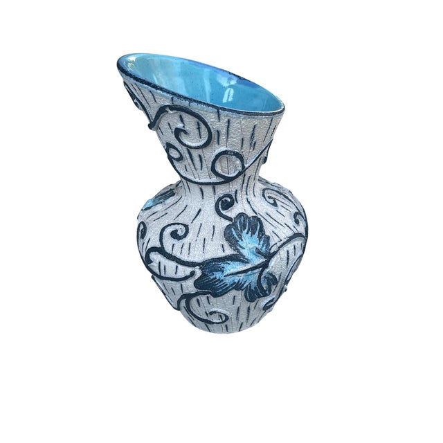 Ceramic 1960s MCM Italian Abstract Ceramic Vase Art Pottery Lava Glaze-a Pair For Sale - Image 7 of 9