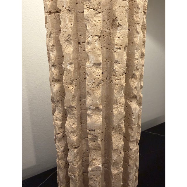 Metal Travertine “Quarry” Lamp From Studio a by Global Views For Sale - Image 7 of 10