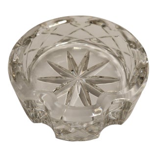 Vintage Cut Crystal Signed Rogaska Individual Catchall Dish, Ashtray or Dresser Ring Tray For Sale