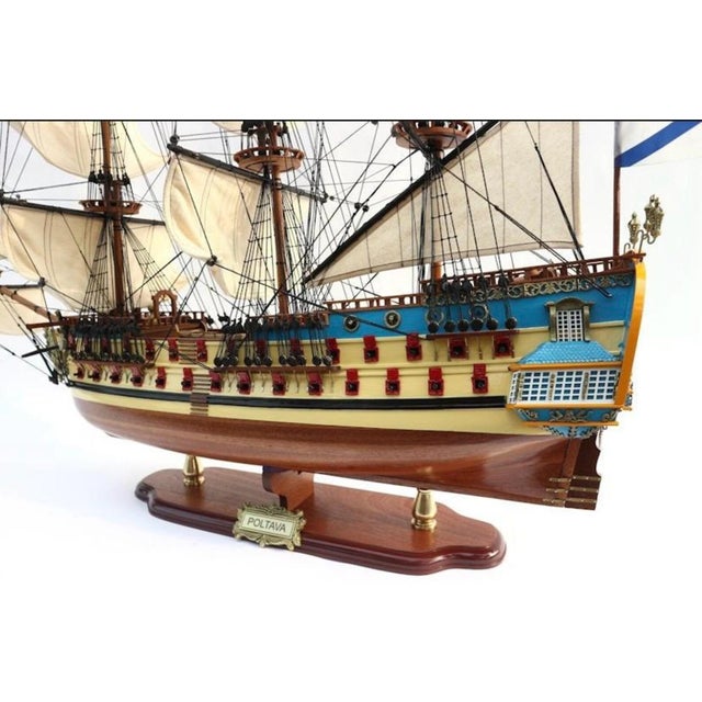 Not Yet Made - Made To Order Handcrafted 'Poltava' 18th Century Man-of-War Ship Model – Museum-Quality Nautical Art For Sale - Image 5 of 7
