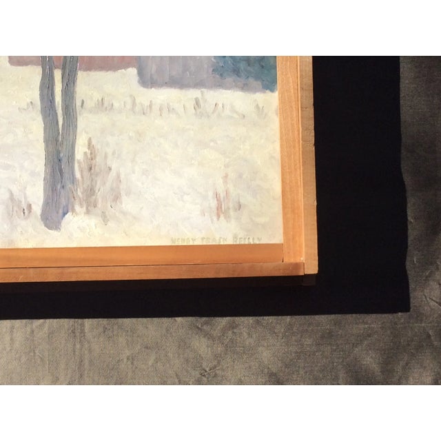 Vintage Henry Trask Reilly Vermont Winter Landscape Oil Painting - Original American Impressionist Art For Sale - Image 9 of 10