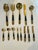 Vintage Brass Tibetan Buddha Flatware Set For Sale - Image 9 of 9