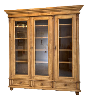 Rustic Display Cabinet in Natural Wood