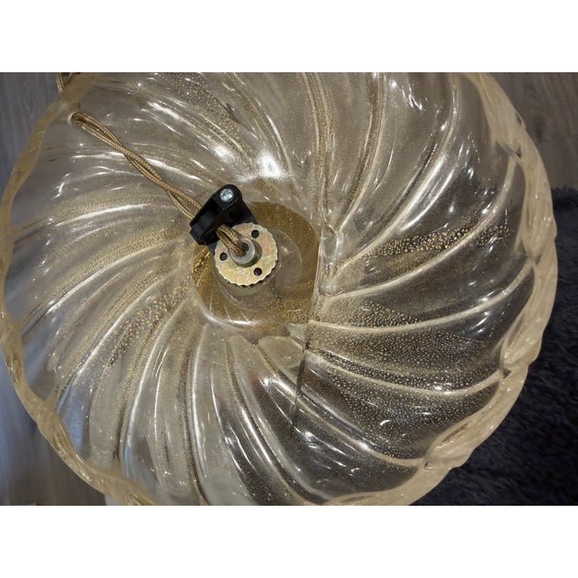 Glass 1980s Ondoso Donghia Murano Glass Lamp With Gold Dust Aventurine For Sale - Image 7 of 7