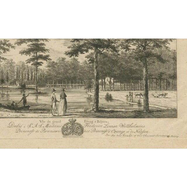 Boving, Grand Pond at Biljoen, Dedicated to Princess Wilhelmina, 1790, Print For Sale - Image 4 of 10