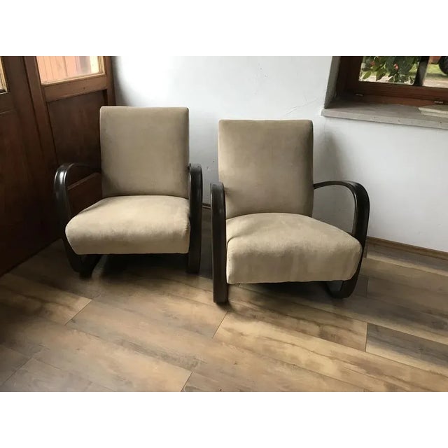 Set of H 269 Lounge Chairs by Jindrich Halabala, 1930s For Sale - Image 3 of 9