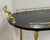 Mid Century Brass and Black Lacquered Aldo Tura Two-Tier Bar Cart M/I Italy For Sale - Image 10 of 12