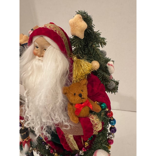 1990s Vintage Lynn Haney “Sugar Plums & Nutcracker” Santa #1498 For Sale - Image 5 of 12