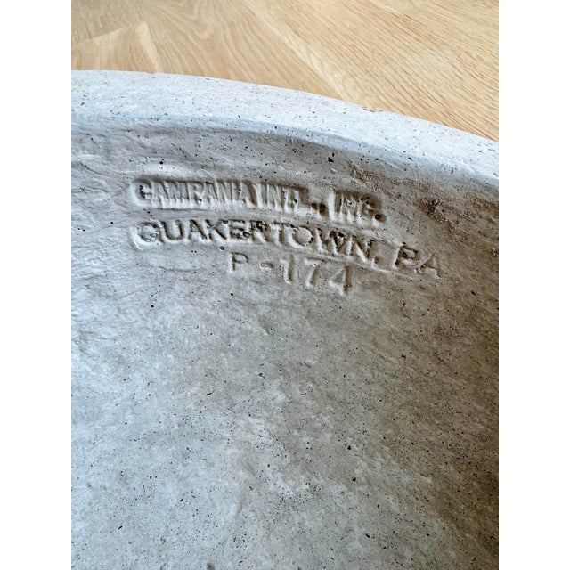 Vintage Campania International Sculptural “Faccia” Face Planter / Organic Modern Cast Stone / Concrete Vessel For Sale In Chicago - Image 6 of 6
