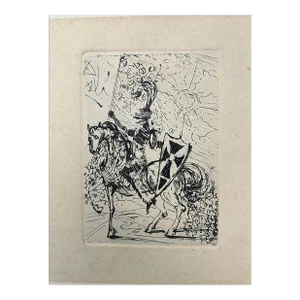 1965 Original Salvador Dali Etching “El Cid” Collectors Guild Ltd.