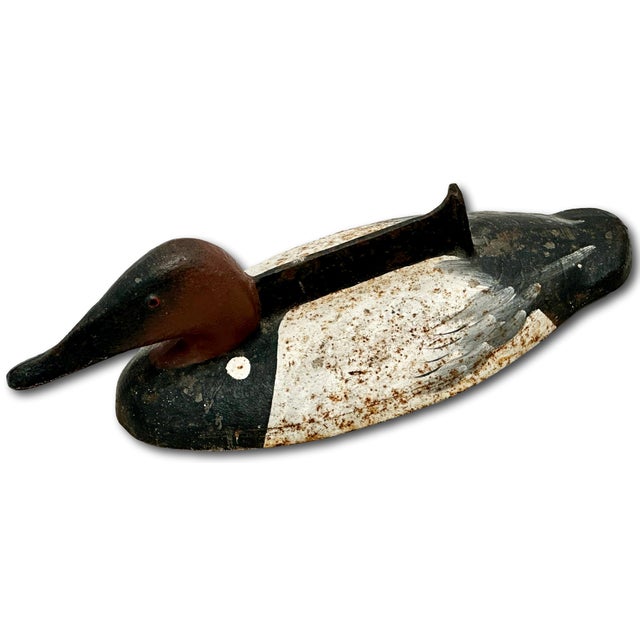 Very Rare & Unusual Antique Figurative Cast Iron Duck Decoy Motif Front Porch Boot Scraper - Circa 1920s For Sale - Image 13 of 18