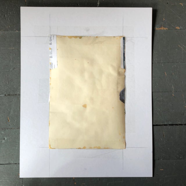 Original Vintage Abstract Outsider Artist Wayne Cunningham Collage/Painting Signed For Sale - Image 4 of 5