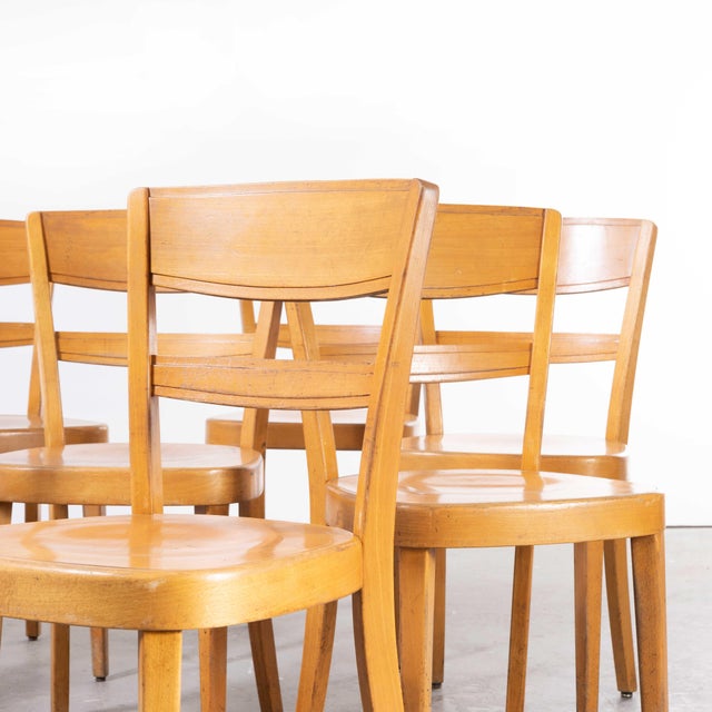 Beech Ladder Back Dining Chairs attributed to Horgen Glarus, 1960s, Set of 4 For Sale - Image 9 of 17