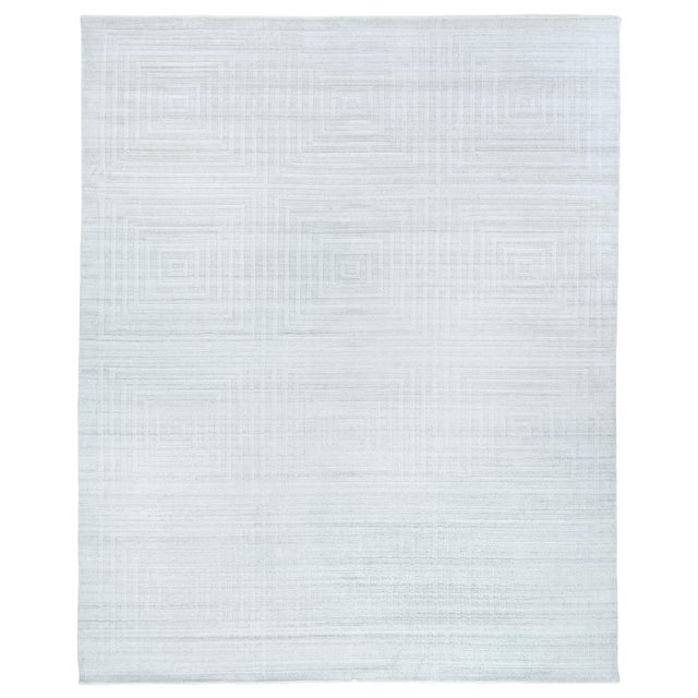 Exquisite Rugs, Chesterfield, Hand Loom, Bamboo Silk, Ivory (12'x15') Area Rug For Sale - Image 9 of 9
