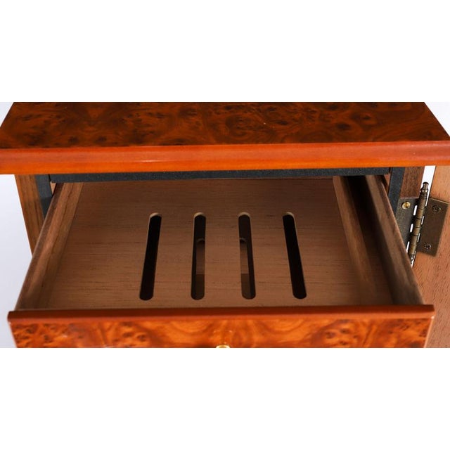 Wood Burr Elm Four Drawer Cigar Humidor Cabinet, 1900s For Sale - Image 7 of 18