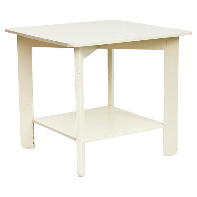 Mid-Century Modern Bauhaus Style White Lacquered Coffee Table, 1960s For Sale - Image 14 of 14