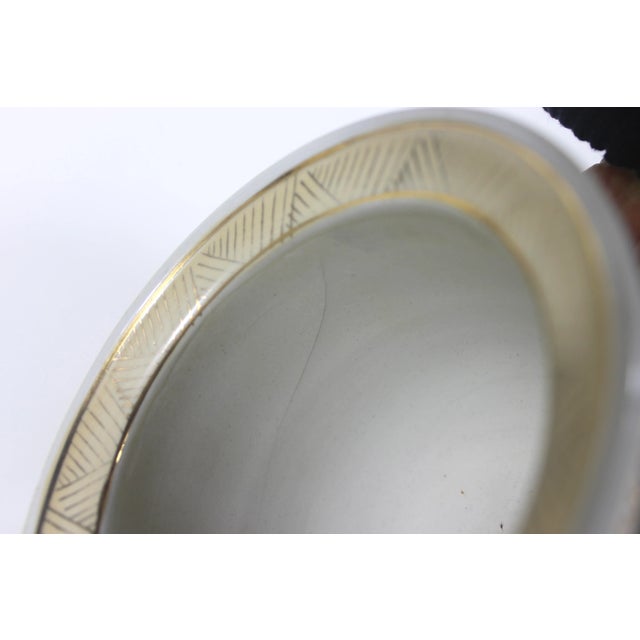 Blue Vintage Small Hand Painted Chinese Planter With Gold Details For Sale - Image 8 of 10