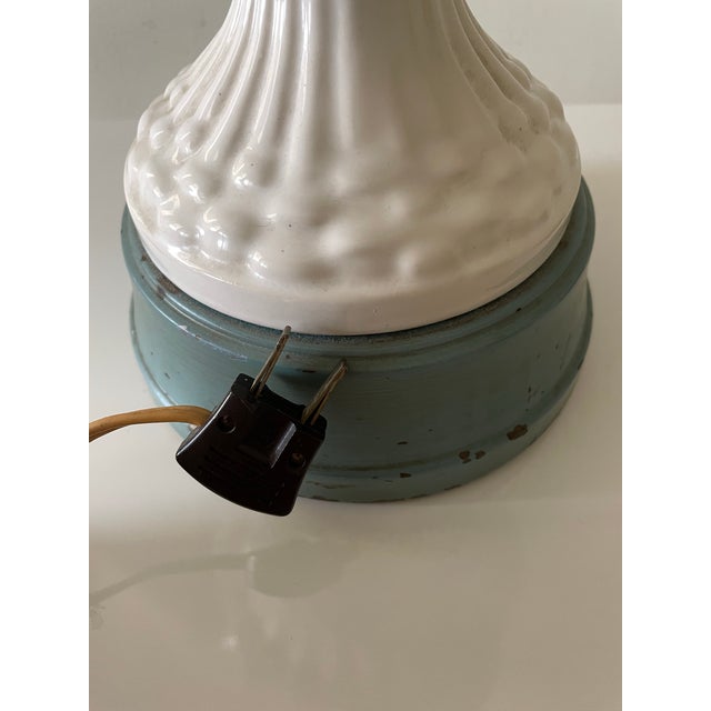 Vintage Italian Blanc De Chine Fruit Topiary Porcelain Table Lamp For Sale - Image 11 of 11