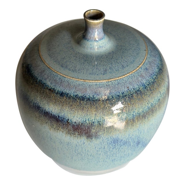 1950s Swedish Stoneware Small Bud Vase For Sale