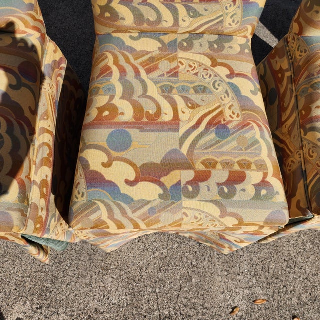 Draped Parsons Dining Chairs - Set of 4 For Sale - Image 16 of 17