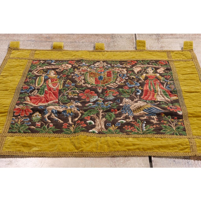 79418 Antique French Tapestry, 02'05 X 02'06 For Sale - Image 9 of 10