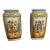 Antique Old Paris Porcelain Pair Vases Hand Painted Figural Scenes Blue Gilt 11” For Sale