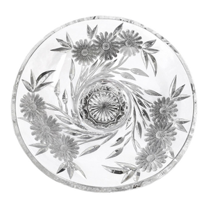 Mid 20th Century Marquis Waterford Christie Cut Crystal Footed Bowl Czech Pedestal Centerpiece