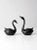 Vintage Painted Brass Black Swans Pair For Sale - Image 9 of 10