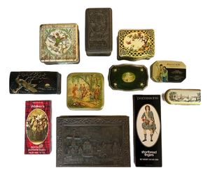 Antique Vintage Lot (11) Biscuit Shortbread Coffee Ginger Tins English/Dutch