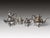 Antique silver-plated 4 piece coffee and tea set, the late 19th century in the rococo baroque style possibly a british,...