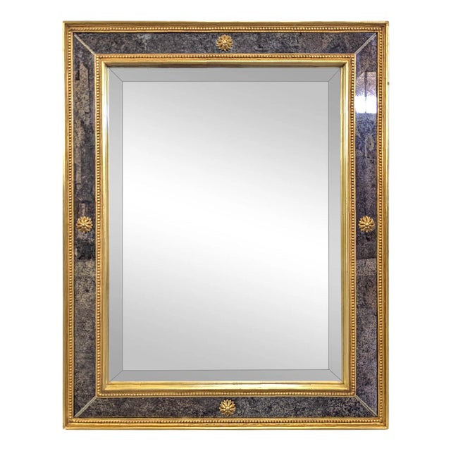 Neoclassical Églomisé Mirror with Two Patinas For Sale