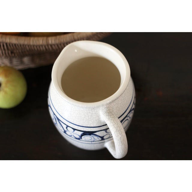 Ceramic Dedham Style Rabbit Pitcher For Sale - Image 7 of 12