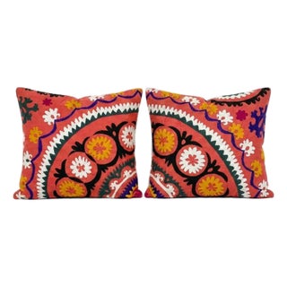 Floral Suzani Pillow Cover 20'' X 23'' - Set of Two For Sale
