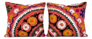 Floral Suzani Pillow Cover 20'' X 23'' - Set of Two