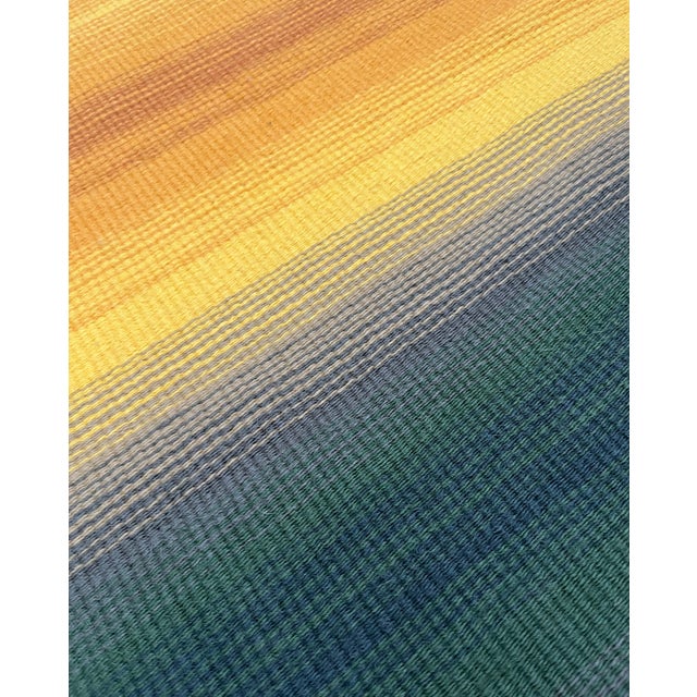 Mid-Century Modern Wool Wall Hanging Tapestry with Rentukka Colors Design by Ulpu Räty, Tampere, Finland, 1960s For Sale - Image 9 of 18