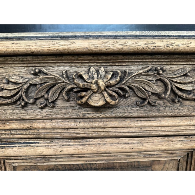 French Carved Oak Sideboard, 1860 For Sale - Image 14 of 16