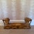 Impressive vintage hand carved wooden double headed ram sculpture. Great presence and patina. A fantastic conversation...