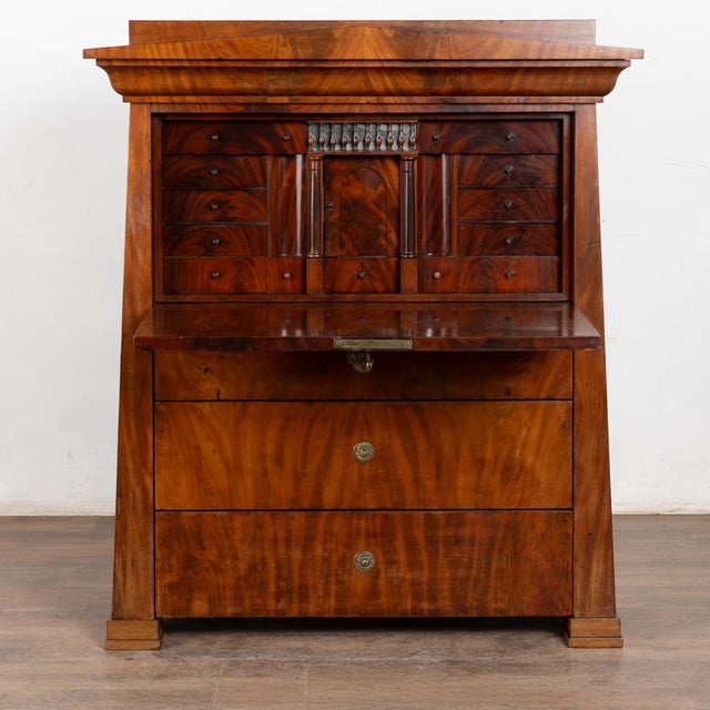 Early 19th Century Swedish Biedermeier Mahogany Secretary Bureau For Sale - Image 4 of 12