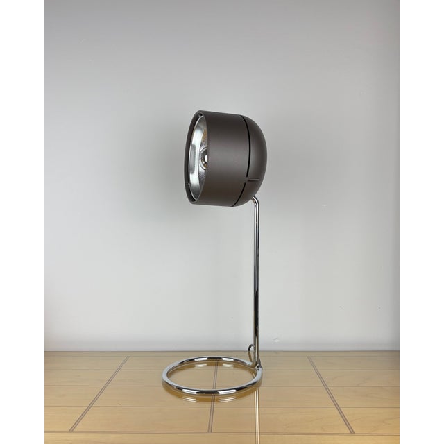 Brutalist Mid-Century Industrial Space Age Table Lamp by Arnold Berges for Staff Leuchten, Germany, 1970s For Sale - Image 3 of 18