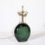 Army Green Modernist Handblown Smoked Viridian Green Murano Glass & Brass Table Lamps For Sale - Image 8 of 12