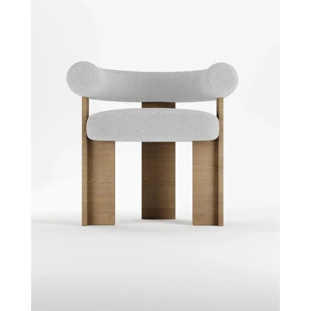 Not Yet Made - Made To Order Collector Modern Cassette Chair in Bouclé White by Alter Ego For Sale - Image 5 of 5