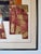 Burgundy 1970's Carol Dueno Mixed Media Modernist Abstract Painting, Framed For Sale - Image 8 of 13